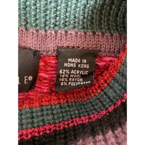 Carole Little Womens Pullover Sweater Multicolor SZ M Acrylic Blend - Picture 10 of 11